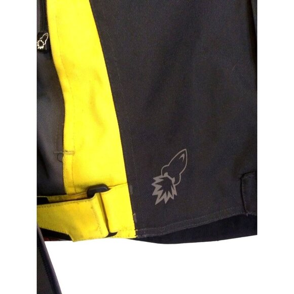 Joe Rocket Motorcycle Ski Racing Jacket Size Large Gray Black Yellow New No Tag - Picture 5 of 8